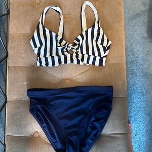 Aerie Navy and white bikini